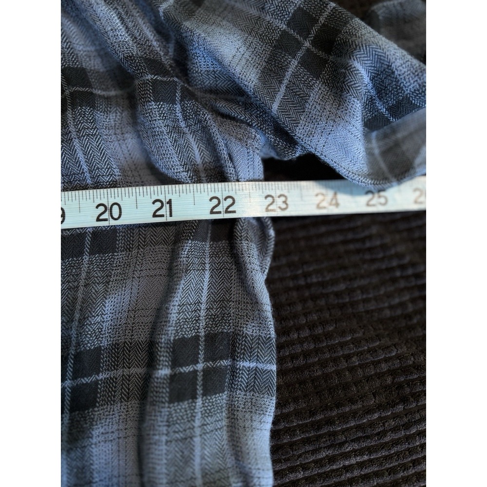 Pink Rose Blue/Black Plaid Long Sleeve Button Up Shirt Size Medium Soft Relaxed‎ - Picture 5 of 6
